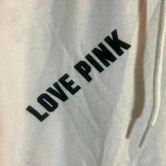 PINK Victoria’s Secret Hoodie in black & white. Women’s S/P - Picture 2 of 5